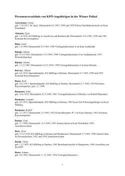 Personenverzeichnis von KP&Ouml;-Angeh&ouml;rigen in der Wiener Polizei