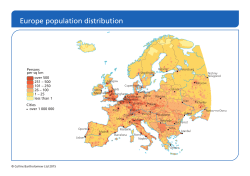 Europe population distribution