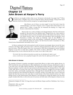 Chapter 14 John Brown at Harper`s Ferry