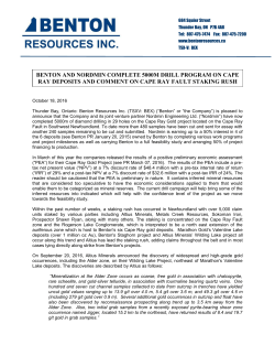 benton and nordmin complete 5000m drill program on cape ray