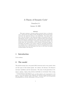 A Theoty of Dynastic Cycle