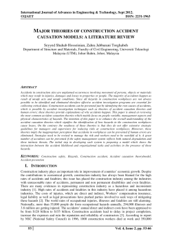 major theories of construction accident causation models