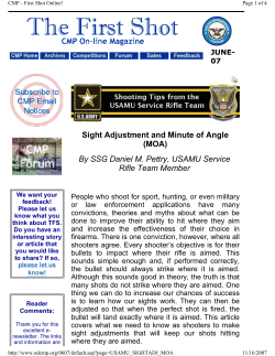 Sight Adjustment and Minute of Angle (MOA) - Reading High