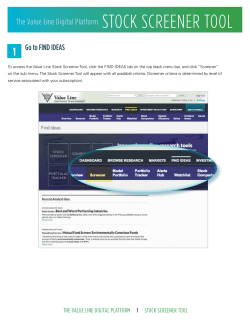 Stock Screener Tool Guide PDF