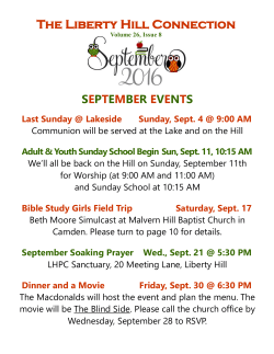September - Liberty Hill Presbyterian Church