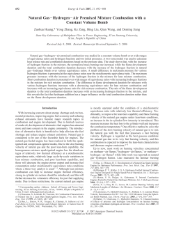 Natural Gas&minus;Hydrogen&minus;Air Premixed Mixture Combustion with a