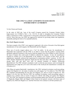 the cpsc`s latest attempts to expand its