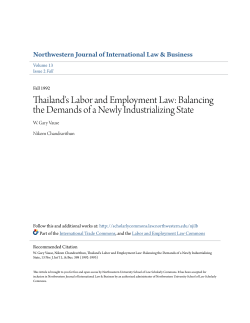 Thailand`s Labor and Employment Law: Balancing the Demands of
