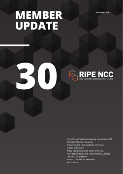 member update - RIPE Network Coordination Centre
