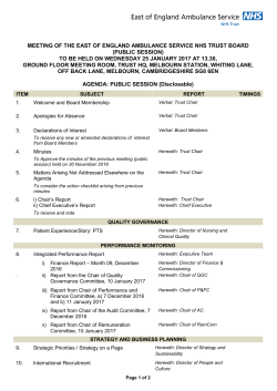 Board meeting - East of England Ambulance Service