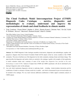 The Cloud Feedback Model Intercomparison Project (CFMIP
