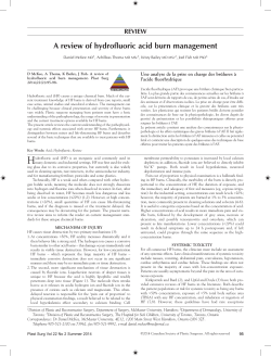 a review of hydrofluoric acid burn management