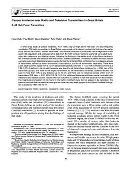 Cancer Incidence near Radio and Television