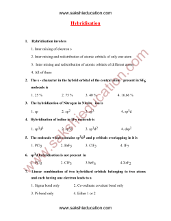 Hybridisation - Sakshieducation.com