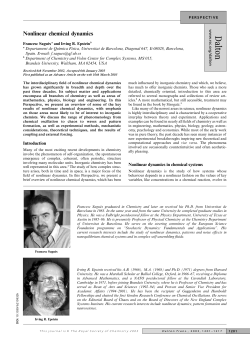 Nonlinear chemical dynamics - Epstein Group