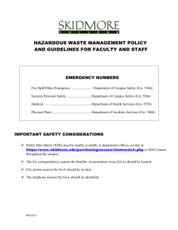 Hazardous Waste Management Policy