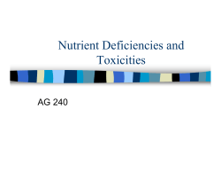 Nutrient Deficiencies and Toxicities