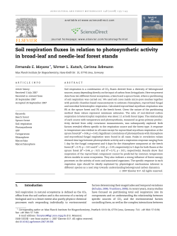 Soil respiration fluxes in relation to photosynthetic activity in