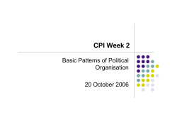 Basic Patterns of Political Organization