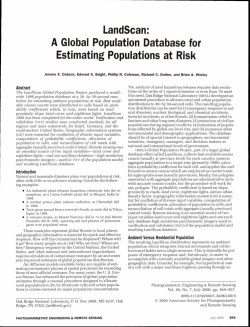LandScan: A Global Population Database for Estimating