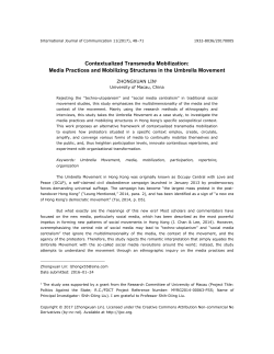 Contextualized Transmedia Mobilization