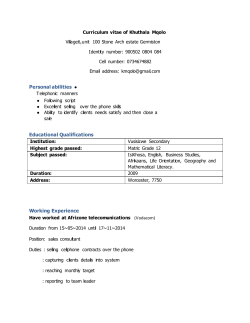 Personal abilities Educational Qualifications