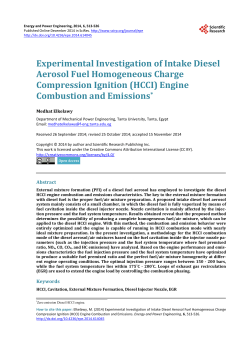 Experimental Investigation of Intake Diesel Aerosol Fuel