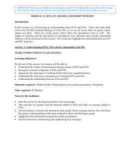 Module &ndash; 11:RTIs, STIs and Relationship with
