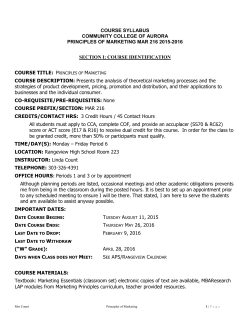 course syllabus - Rangeview High School