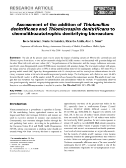Assessment of the addition of Thiobacillus denitrificans and