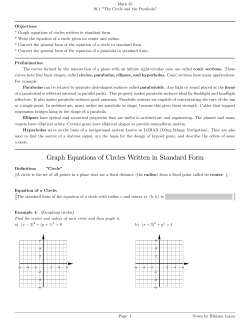 Graph Equations of Circles Written in Standard Form