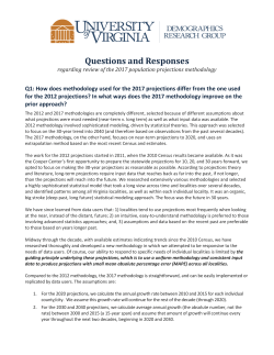 Questions and Answers - Demographics Research Group