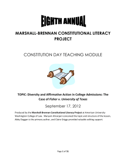 Diversity and Affirmative Action in College Admissions