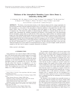 Thickness of the Atmospheric Boundary Layer Above Dome A