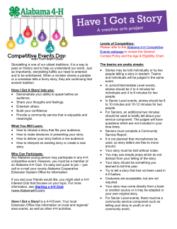 Have I Got a Story - Alabama Cooperative Extension System
