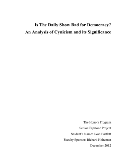 Is The Daily Show Bad for Democracy?