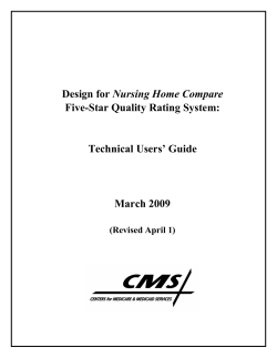 Technical Specifications: Quality Measures Used in Five Star System