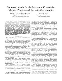On lower bounds for the Maximum Consecutive Subsums