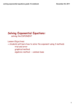 solving exponential equations grade 12.notebook