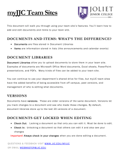 myJJC Team Sites