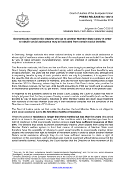 Court of Justice of the European Union PRESS RELEASE No 146