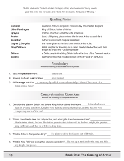 King Arthur Teacher Sample