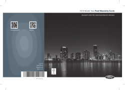 2015 Model Year Ford Warranty Guide - Ford Motor