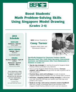 Boost Students` Math Problem‑Solving Skills Using Singapore