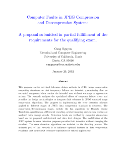 Computer Faults in JPEG Compression and Decompression