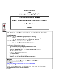 Learning Experience: AKS 21 Composing and Decomposing