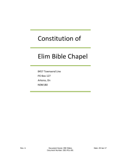 Constitution - Elim Bible Chapel