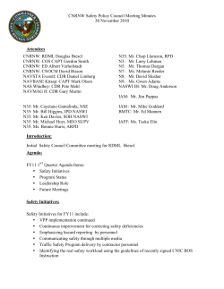 CNRNW Safety Council minutes Nov 2010 - IAFF Local F-282