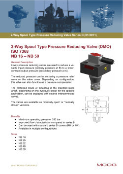 2-Way Spool Type Pressure Reducing Valve (DMO)