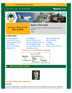 AIDN National Newsletter No. 2 March 2016